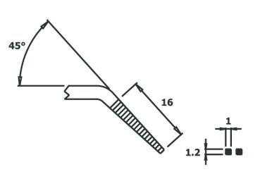 Preview: PNB 2005 Abgewinkelte Spitzzange geriffelt