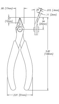 Preview: 2175ET Maxi-Shear™ Seitenschneider mit extra spitzem/dünnem Kopf für feine u. präzise Schnitte