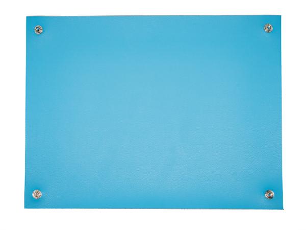 ESD-Tischmatte Set strukturiert Light Blue 1200x600 mm, 4 Druckknöpfe á 10 mm