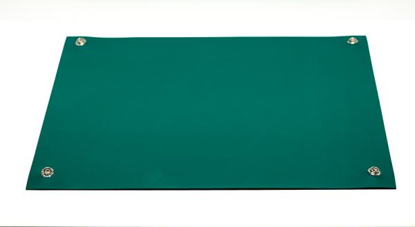 ESD-Tischmatte strukturiert Grün 1200x600 mm, 4 Druckknöpfe á 10 mm