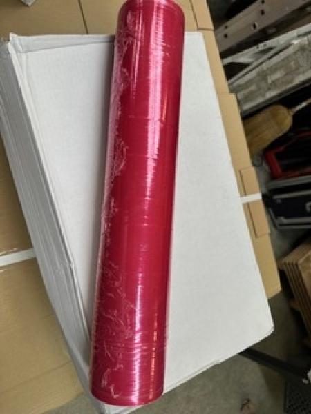 ESD Permanent Handstrechfolie, Farbe rosa, 500mm x 300m, Stärke 0,023 mm
