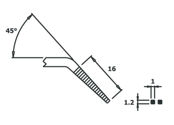 PNB 2005 Abgewinkelte Spitzzange geriffelt