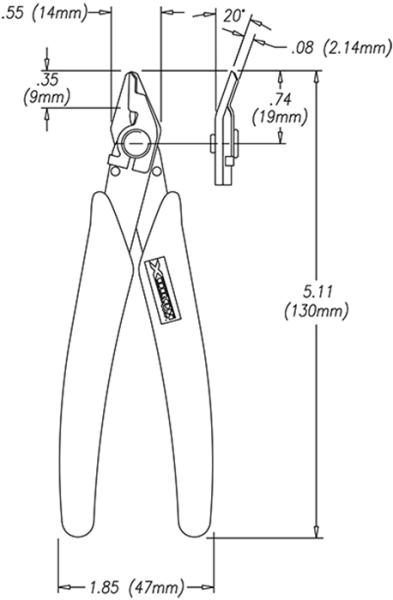 170-IIASF Micro-Shear® Seitenschneider / Flush Cutter mit Drahthalter/Drahtklemme u. ESD gerechten Griffen