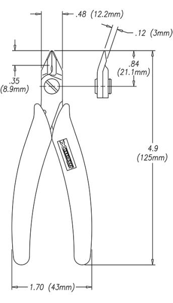 9200AS Micro-Shear®Premium Seitenschneider / Bündigschneider mit spitzem / konischem Kopf u. ESD gerechten Griffen