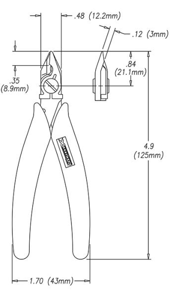 9200ASF Micro-Shear®Premium Seitenschneider / Bündigschneider mit spitzem / konischem Kopf, Drahthalter/Drahtklemme u. ESD gerechten Griffen